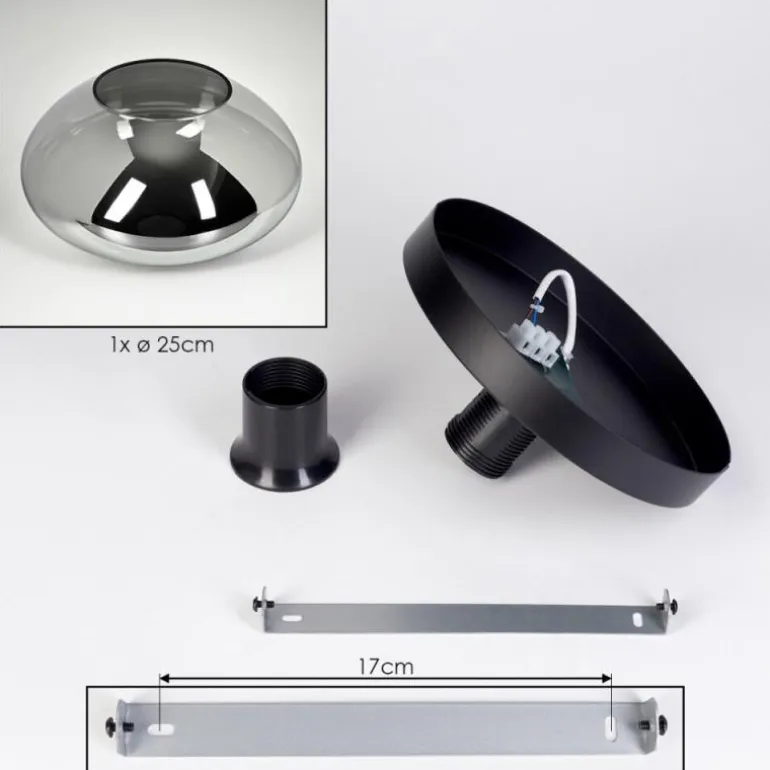 Mertola Plafonnier, Boule lumineuse Fumé, 1 lumière