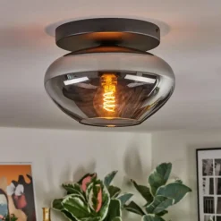 Mertola Plafonnier, Boule lumineuse Fumé, 1 lumière