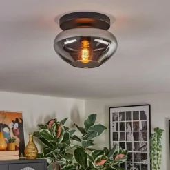 Mertola Plafonnier, Boule lumineuse Fumé, 1 lumière
