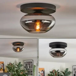 Mertola Plafonnier, Boule lumineuse Fumé, 1 lumière