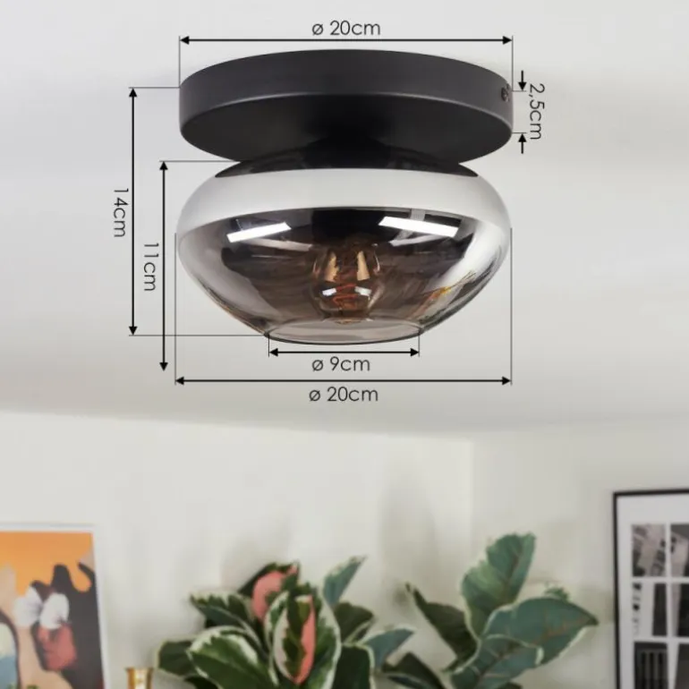 Mertola Plafonnier, Boule lumineuse Fumé, 1 lumière