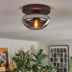 Mertola Plafonnier, Boule lumineuse Fumé, 1 lumière