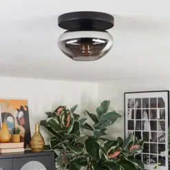 Mertola Plafonnier, Boule lumineuse Fumé, 1 lumière
