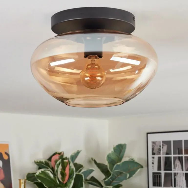 Mertola Plafonnier, Boule lumineuse Ambre, 1 lumière