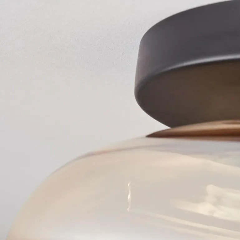 Mertola Plafonnier, Boule lumineuse Ambre, 1 lumière