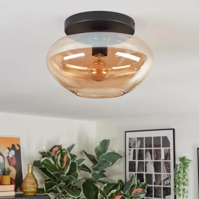 Mertola Plafonnier, Boule lumineuse Ambre, 1 lumière