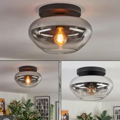 Mertola Plafonnier, Boule lumineuse Clair, Fumé, 1 lumière