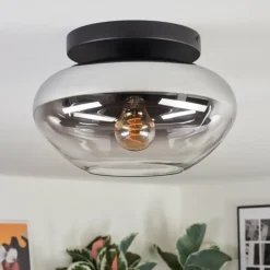 Mertola Plafonnier, Boule lumineuse Clair, Fumé, 1 lumière
