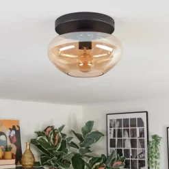 Mertola Plafonnier, Boule lumineuse Ambre, 1 lumière