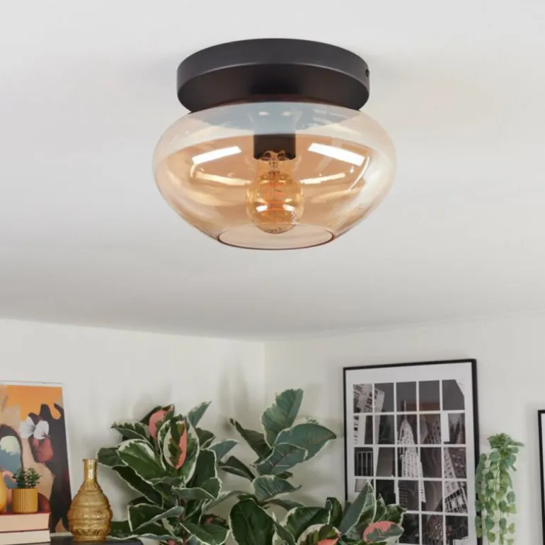 Mertola Plafonnier, Boule lumineuse Ambre, 1 lumière
