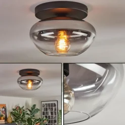 Mertola Plafonnier, Boule lumineuse Clair, Fumé, 1 lumière