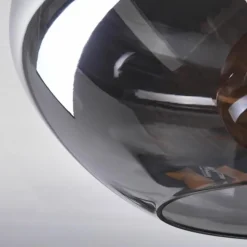 Mertola Plafonnier Chrome, Clair, Fumé, 1 lumière