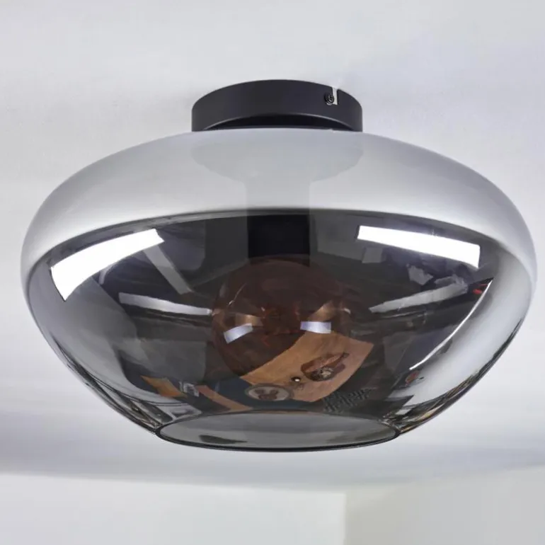 Mertola Plafonnier Chrome, Clair, Fumé, 1 lumière