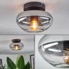 Mertola Plafonnier Chrome, Fumé, 1 lumière