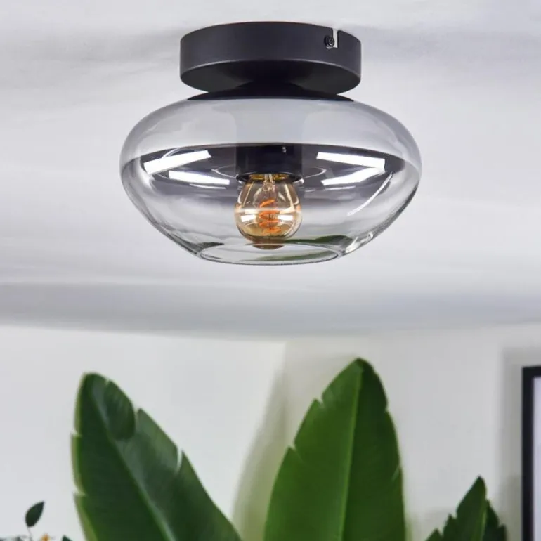 Mertola Plafonnier Chrome, Fumé, 1 lumière