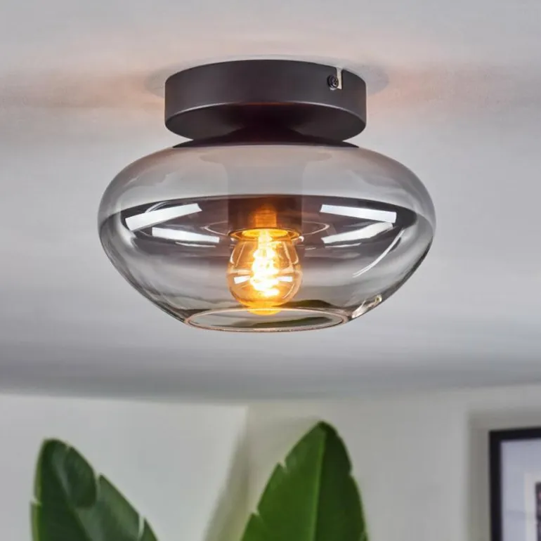 Mertola Plafonnier Chrome, Fumé, 1 lumière
