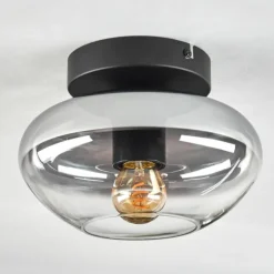 Mertola Plafonnier Chrome, Fumé, 1 lumière