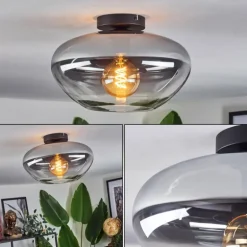 Mertola Plafonnier Clair, Fumé, 1 lumière