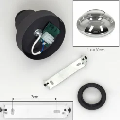 Mertola Plafonnier Clair, Fumé, 1 lumière