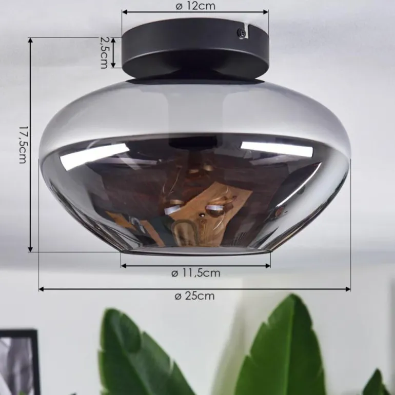 Mertola Plafonnier Fumé, 1 lumière