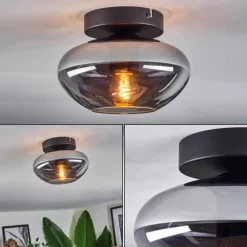Mertola Plafonnier Fumé, 1 lumière