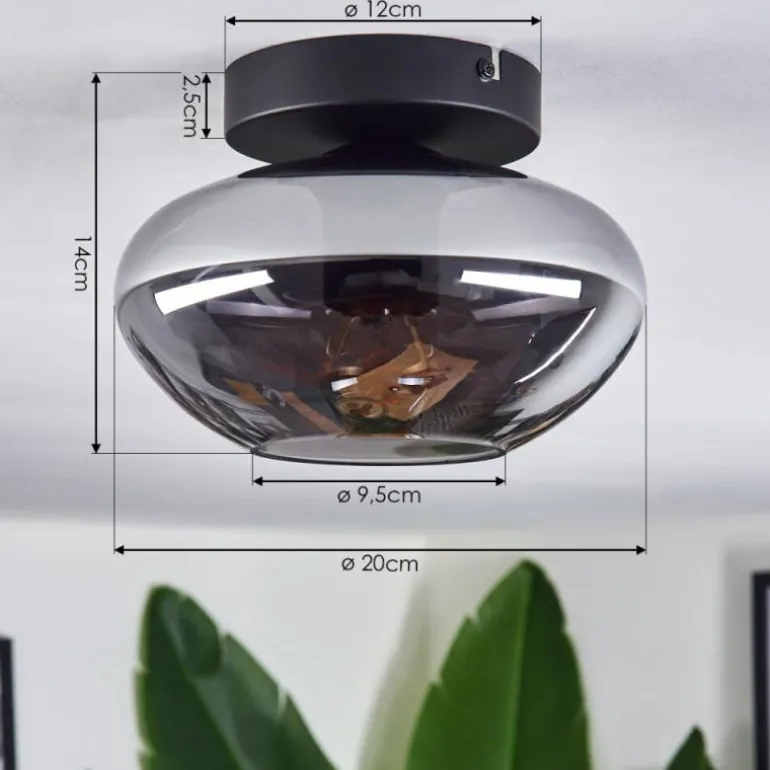 Mertola Plafonnier Fumé, 1 lumière