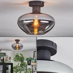 Mertola Plafonnier Fumé, 1 lumière