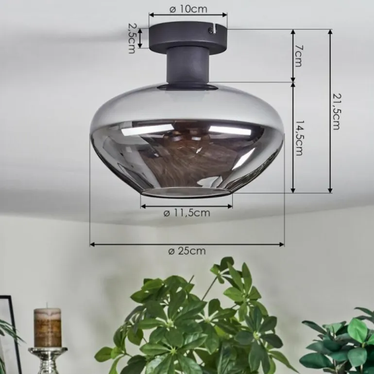 Mertola Plafonnier Fumé, 1 lumière