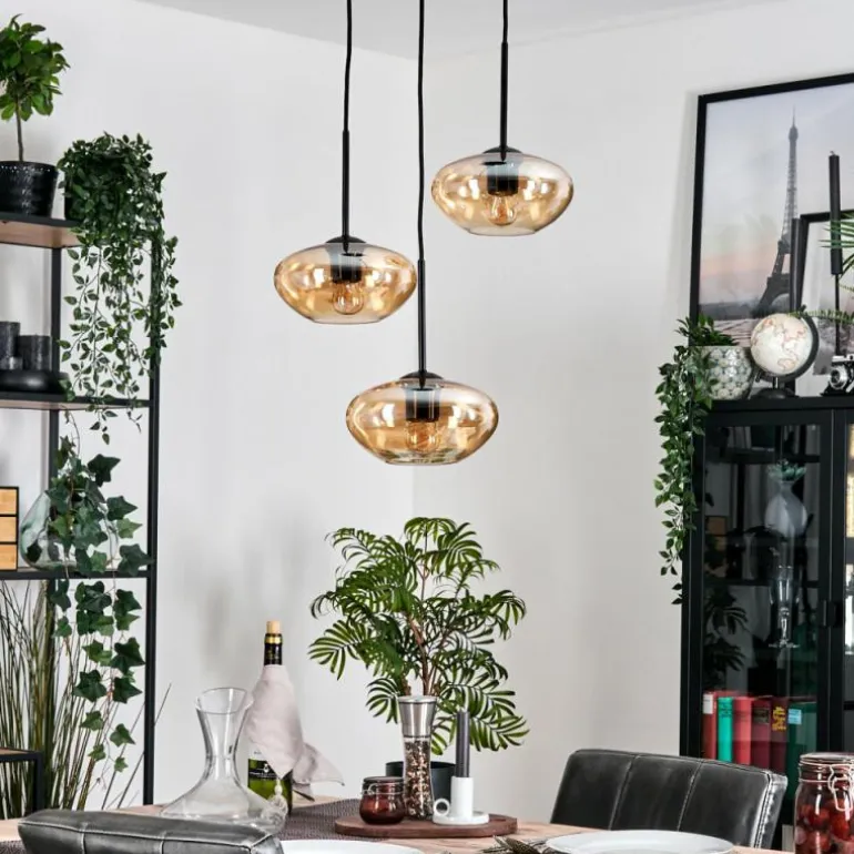 Mertola Suspension, Boule lumineuse Noir, 3 lumières