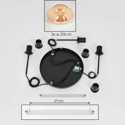 Mertola Suspension, Boule lumineuse Noir, 3 lumières