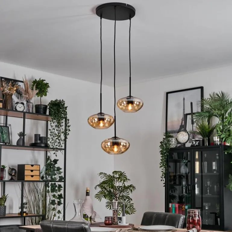 Mertola Suspension, Boule lumineuse Noir, 3 lumières