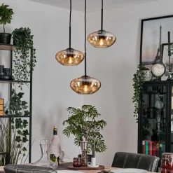 Mertola Suspension, Boule lumineuse Noir, 3 lumières