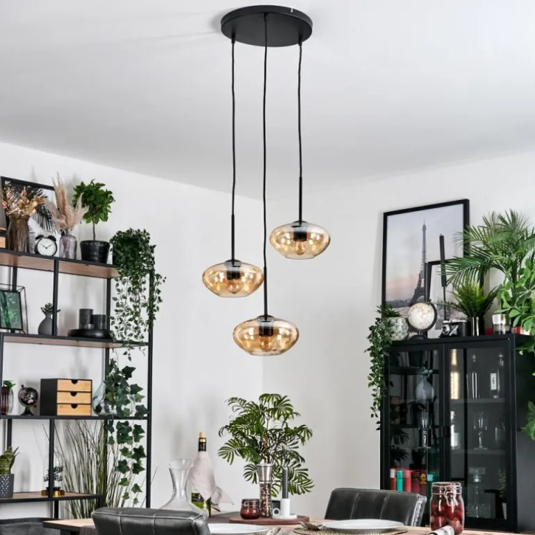Mertola Suspension, Boule lumineuse Noir, 3 lumières