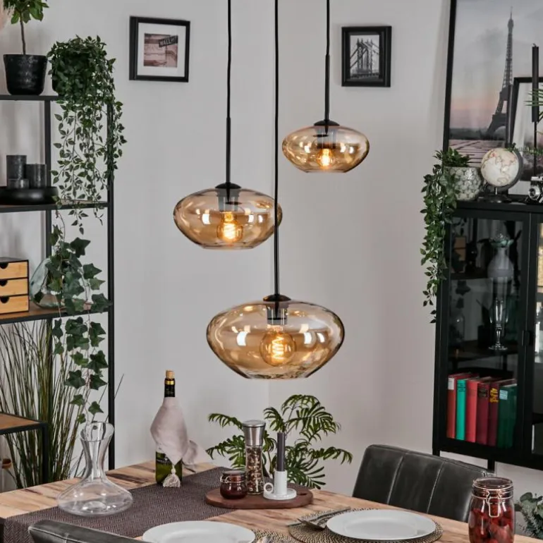 Mertola Suspension, Boule lumineuse Noir, 5 lumières