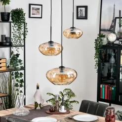 Mertola Suspension, Boule lumineuse Noir, 5 lumières