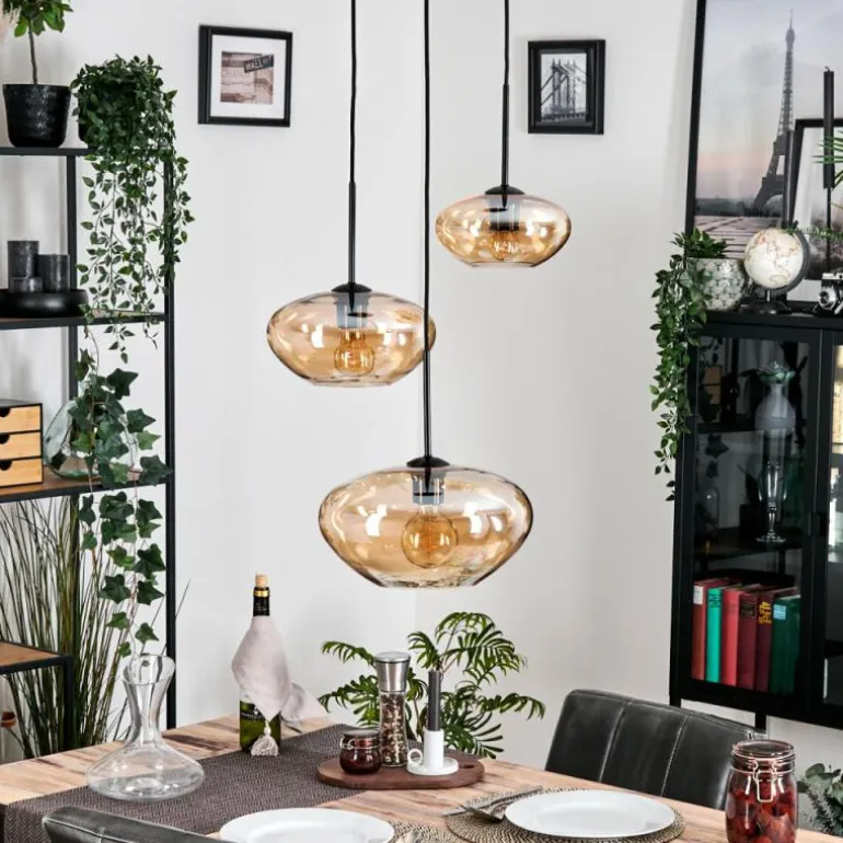 Mertola Suspension, Boule lumineuse Noir, 5 lumières