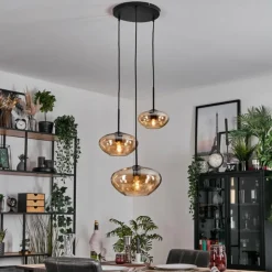 Mertola Suspension, Boule lumineuse Noir, 5 lumières