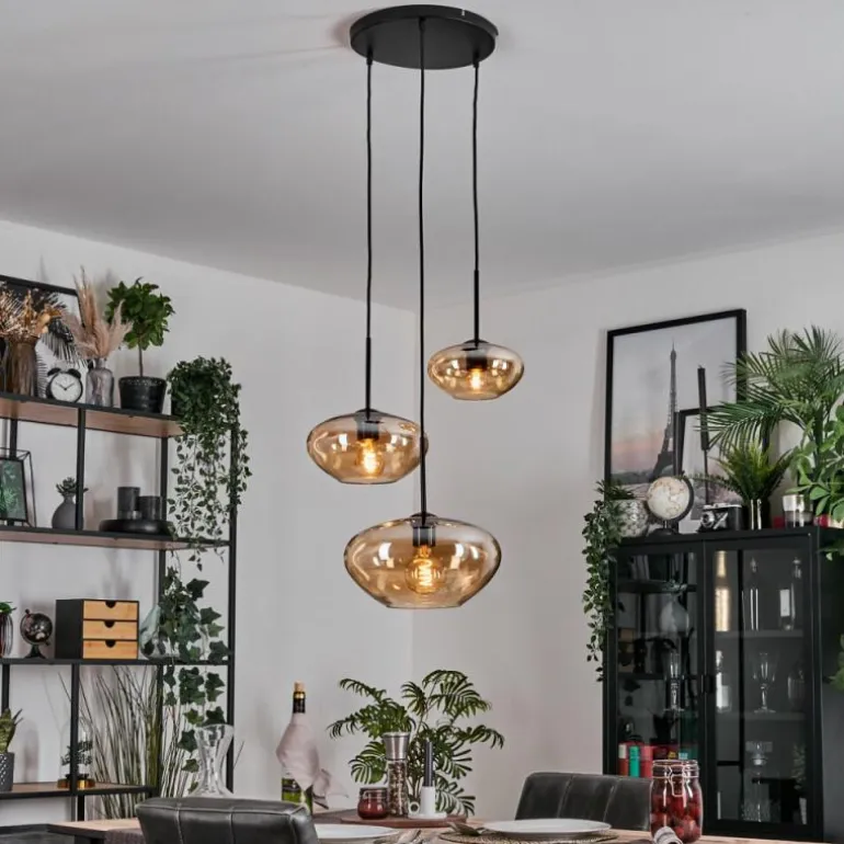 Mertola Suspension, Boule lumineuse Noir, 5 lumières