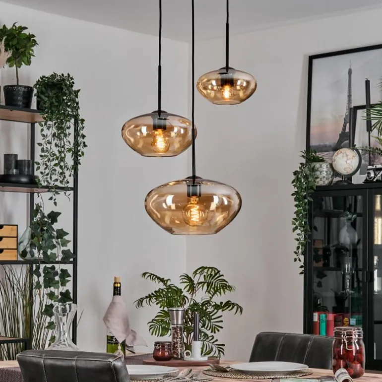 Mertola Suspension, Boule lumineuse Noir, 5 lumières