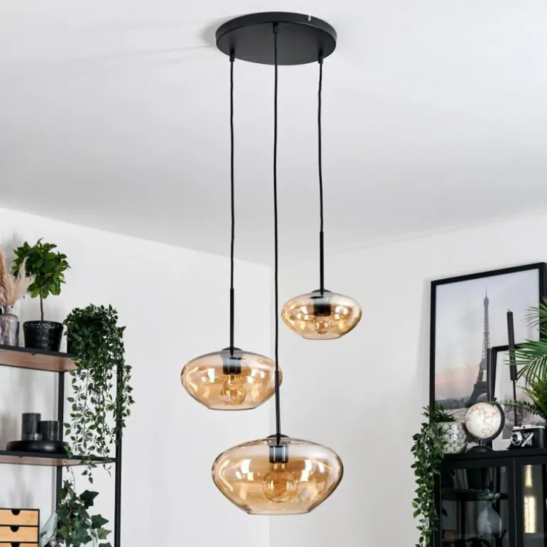 Mertola Suspension, Boule lumineuse Noir, 5 lumières