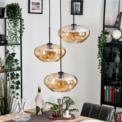 Mertola Suspension, Boule lumineuse Noir, 3 lumières