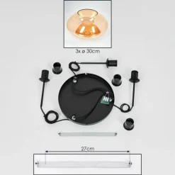 Mertola Suspension, Boule lumineuse Noir, 3 lumières