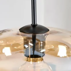 Mertola Suspension, Boule lumineuse Noir, 3 lumières