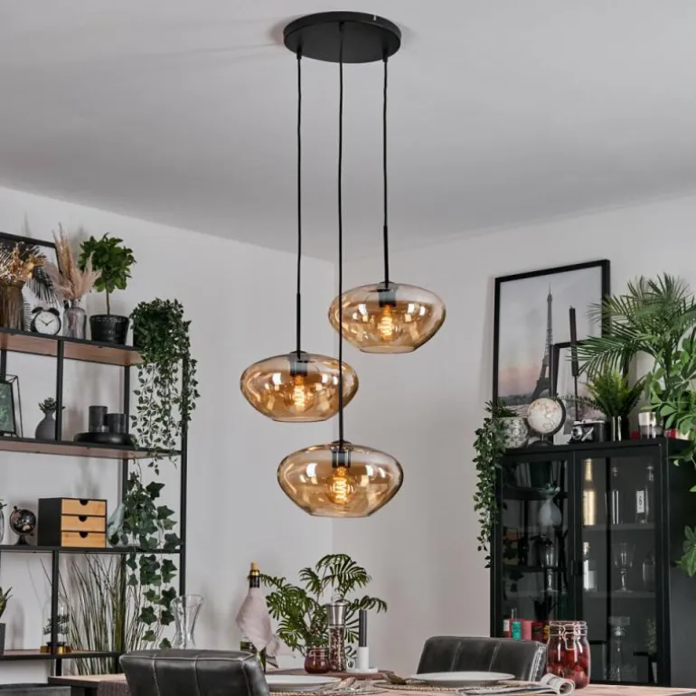 Mertola Suspension, Boule lumineuse Noir, 3 lumières