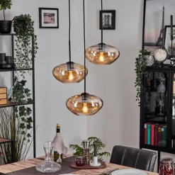 Mertola Suspension, Boule lumineuse Noir, 3 lumières