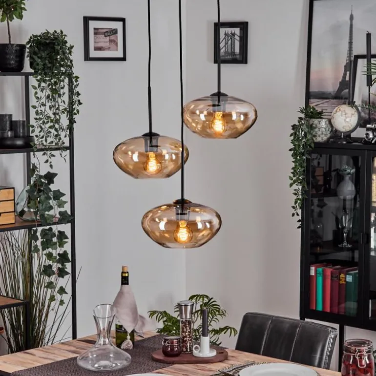 Mertola Suspension, Boule lumineuse Noir, 3 lumières