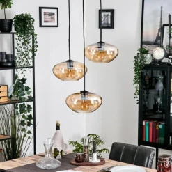 Mertola Suspension, Boule lumineuse Noir, 3 lumières