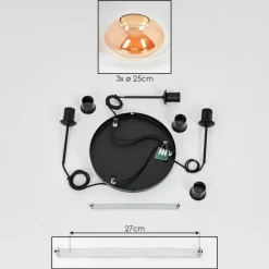 Mertola Suspension, Boule lumineuse Noir, 3 lumières