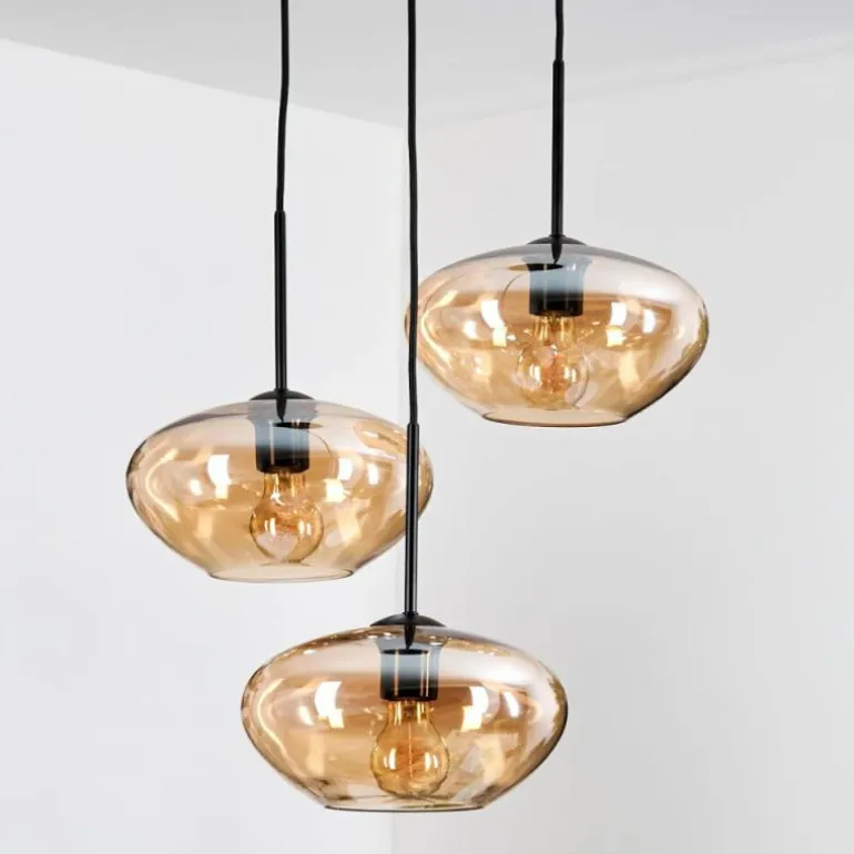 Mertola Suspension, Boule lumineuse Noir, 3 lumières