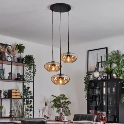 Mertola Suspension, Boule lumineuse Noir, 3 lumières